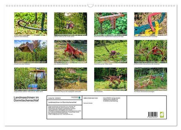 Produktbild: Landmaschinen im Dornr&ouml;schenschlaf (Wandkalender 2027 DIN A2 quer), CALVENDO Monatskalender