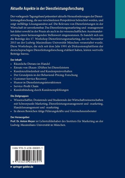 Produktbild: Aktuelle Aspekte in der Dienstleistungsforschung