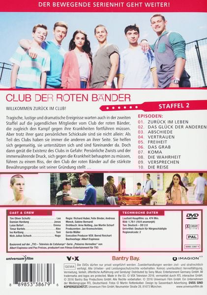 Produktbild: Club der roten Bänder - Staffel 2 [3 DVDs]