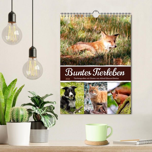 Produktbild: Buntes Tierleben (Wandkalender 2026 DIN A4 hoch), CALVENDO Monatskalender