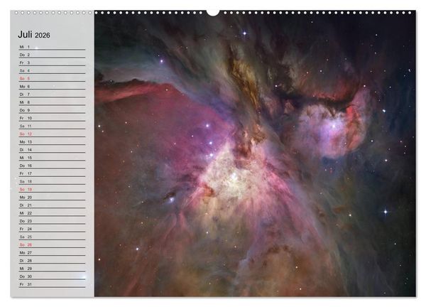 Produktbild: Universum. Farbenpracht der Gasnebel (Wandkalender 2026 DIN A2 quer), CALVENDO Monatskalender