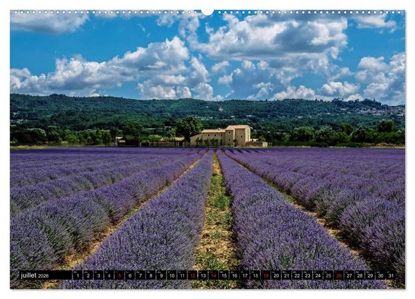 Produktbild: Un &eacute;t&eacute; en Provence dans le Luberon (Calendrier mural 2026 DIN A2 vertical) calendrier de bureau