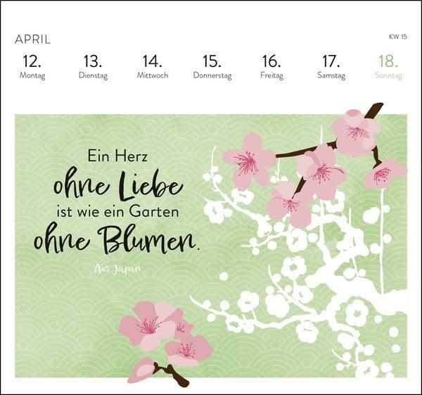 Produktbild: Postkartenkalender 2027: Harmonie und Lebensgl&uuml;ck