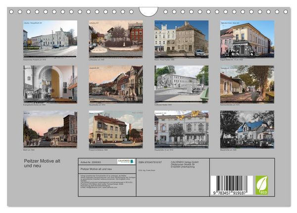 Produktbild: Peitzer Motive alt und neu (Wandkalender 2026 DIN A4 quer), CALVENDO Monatskalender