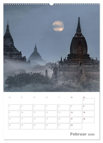 Produktbild: VOLLMOND-Planer - Im Licht der Nacht (Wandkalender 2026 DIN A2 hoch), CALVENDO Monatskalender