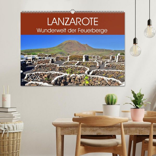 Produktbild: Lanzarote. Wunderwelt der Feuerberge (Wandkalender 2026 DIN A2 quer), CALVENDO Monatskalender