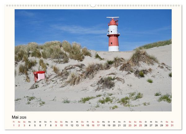Produktbild: Borkum - Ruhig inmitten der Wogen (Wandkalender 2026 DIN A2 quer), CALVENDO Monatskalender