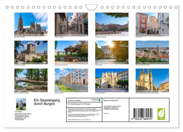 Produktbild: Ein Spaziergang durch Burgos (Wandkalender 2026 DIN A4 quer), CALVENDO Monatskalender