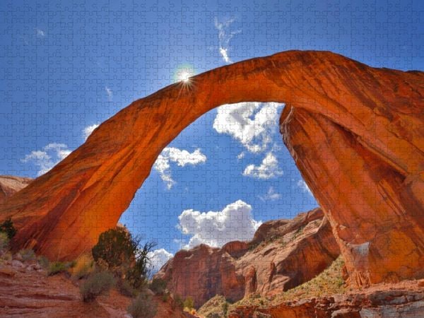 Produktbild: CALVENDO Puzzle Rainbow Bridge, Lake Powell, Glen Canyon National Rec. Area, Arizona,USA | 1000 Teile Lege-Gr&ouml;&szlig;e 64x48cm Foto-Puzzle f&uuml;r gl&uuml;ckliche Stunden
