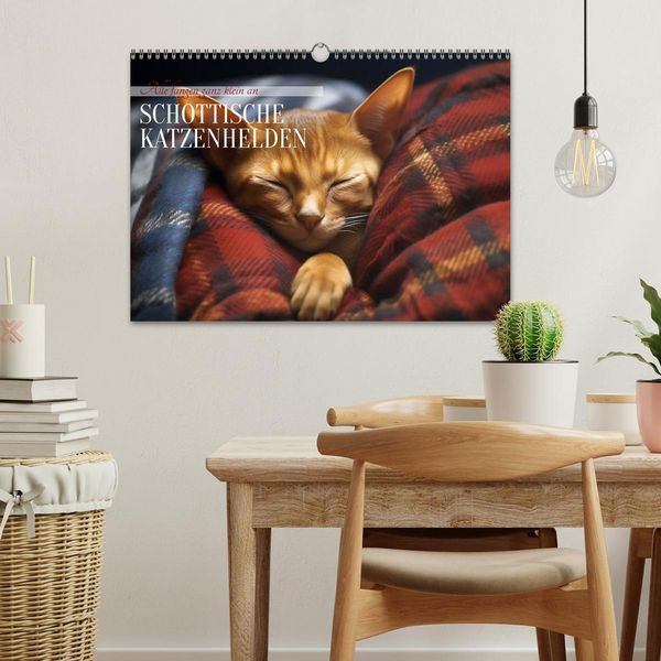 Produktbild: Schottische Katzenhelden (Wandkalender 2026 DIN A3 quer), CALVENDO Monatskalender