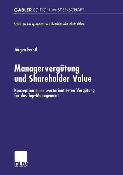 Produktbild: Managerverg&uuml;tung und Shareholder Value
