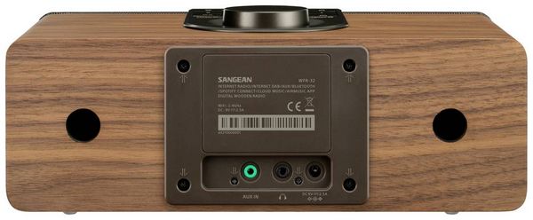 Produktbild: Sangean WFR-32 Internet Tischradio Internet Bluetooth&reg;, AUX, USB, Internetradio Inkl. Fernbedienung Schwarz, Holz