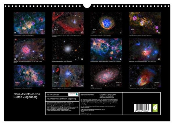 Produktbild: Neue Astrofotos von Stefan Ziegenbalg (Wandkalender 2026 DIN A3 quer), CALVENDO Monatskalender