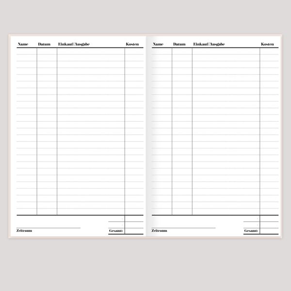 Produktbild: Haushaltsbuch "leavesline art"