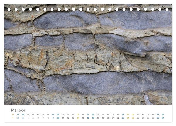 Produktbild: Die Natur als K&uuml;nstlerin - Sch&ouml;nheit der Steine (Tischkalender 2026 DIN A5 quer), CALVENDO Monatskalender