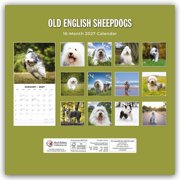 Produktbild: Old English Sheepdogs &ndash; Bobtail 2027 &ndash; 16-Monatskalender