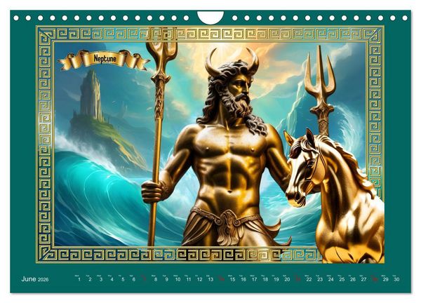 Produktbild: Roman Gods - under the spell of mythology (Wall Calendar 2026 DIN A4 landscape), CALVENDO 12 Month Wall Calendar