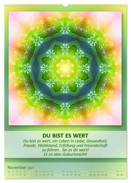 Produktbild: Light Energy Mandalas - Kalender - Vol. 1 (Wandkalender 2027 DIN A2 hoch), CALVENDO Monatskalender