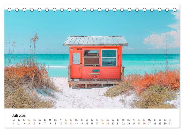 Produktbild: Maritim pur - Strandtr&auml;ume (Tischkalender 2026 DIN A5 quer), CALVENDO Monatskalender