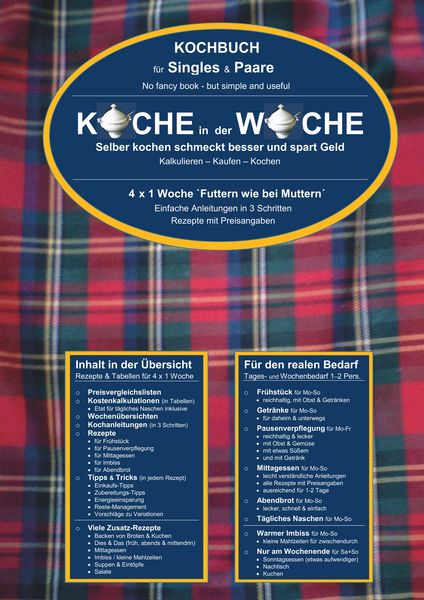 Produktbild: Koche in der Woche - Kochbuch f&uuml;r Singles und Paare