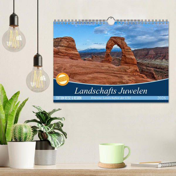 Produktbild: Landschafts Juwelen - Erlesene Landschaften der USA (Wandkalender 2026 DIN A4 quer), CALVENDO Monatskalender