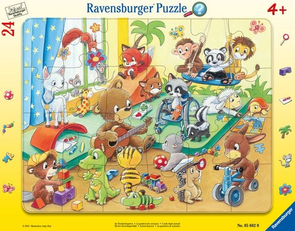 Kinderpuzzle 24 Teile - Im Tierkindergarten
