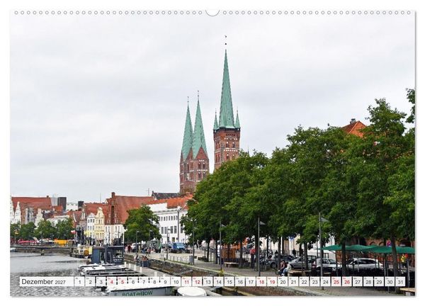 Produktbild: L&uuml;beck, die sehenswerte Hansestadt an der Ostsee (hochwertiger Premium Wandkalender 2027 DIN A2 quer), Kunstdruck in Hochglanz