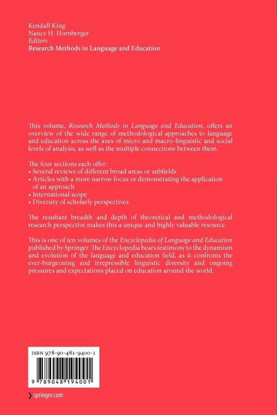 Produktbild: Research Methods in Language and Education