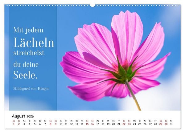 Produktbild: Lebensweisheiten, motivierende Spr&uuml;che und kluge Zitate mit Bildern der Natur (hochwertiger Premium Wandkalender 2026 DIN A2 quer), Kunstdruck in Hochglanz
