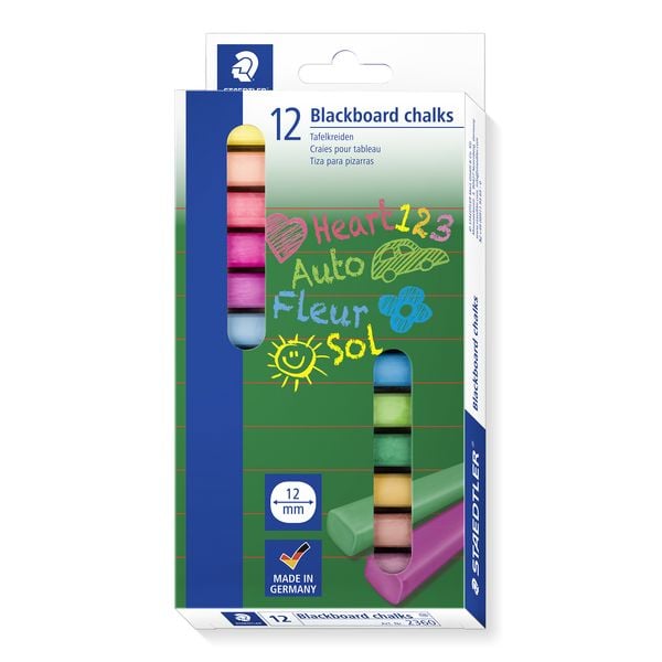 Produktbild: STAEDTLER Wandtafelkreide farbig 12 St&uuml;ck