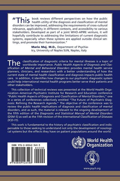 Produktbild: Public Health Aspects of Diagnosis and Classification of Mental and Behavioral Disorders