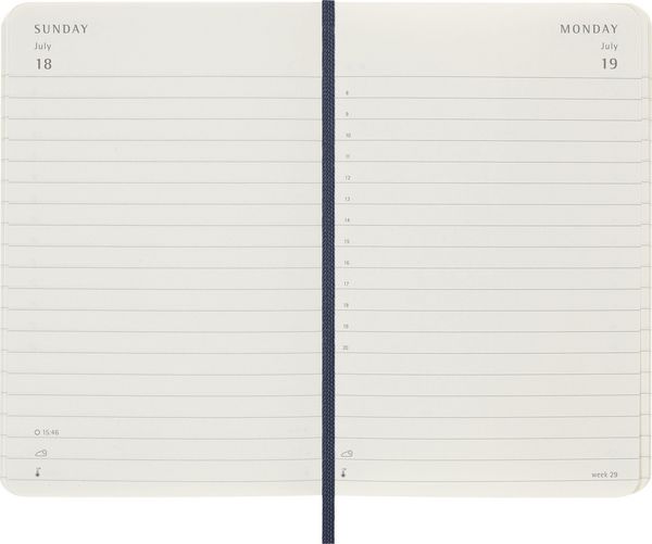 Produktbild: Moleskine 12 Monate Tageskalender 2027, Pocket/A6, 1 Tag = 1 Seite, Weicher Einband, Saphir