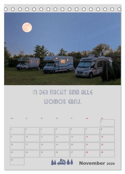 Produktbild: Camping - Hotel kann jeder! (Tischkalender 2026 DIN A5 hoch), CALVENDO Monatskalender