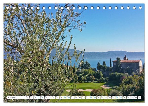 Produktbild: Mediterrane Golfpl&auml;tze - Spanien, Portugal, Mallorca (Tischkalender 2026 DIN A5 quer), CALVENDO Monatskalender