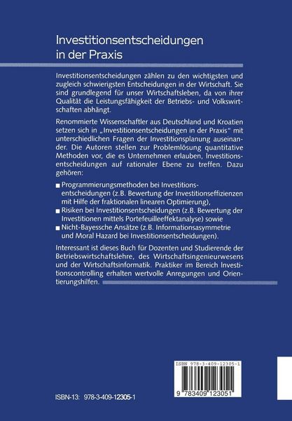 Produktbild: Investitionsentscheidungen in der Praxis