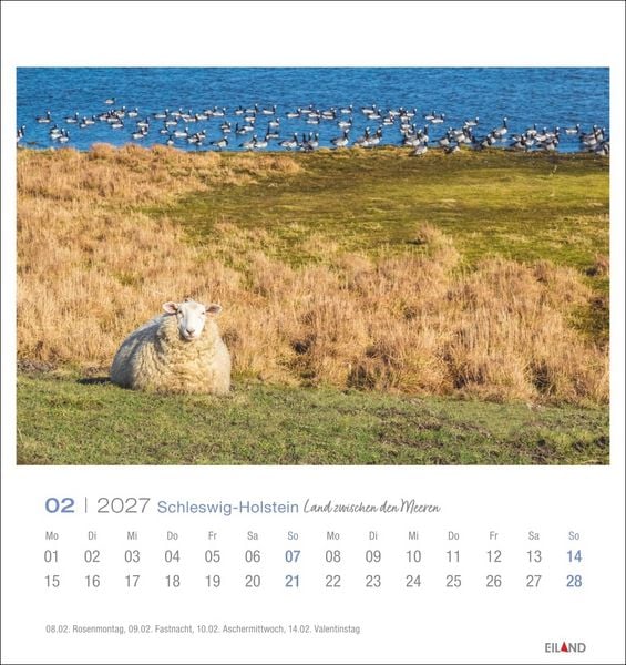 Produktbild: Schleswig-Holstein Postkartenkalender 2027 - Land zwischen den Meeren