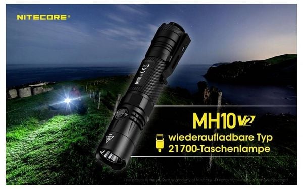 Produktbild: NiteCore MH10 V2 LED Taschenlampe akkubetrieben 1200lm 1500h 77.5g