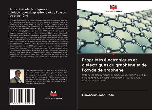 Produktbild: Propri&eacute;t&eacute;s &eacute;lectroniques et di&eacute;lectriques du graph&egrave;ne et de l'oxyde de graph&egrave;ne