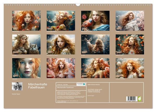 Produktbild: M&auml;rchenhafte Fabelfrauen (Wandkalender 2026 DIN A2 quer), CALVENDO Monatskalender