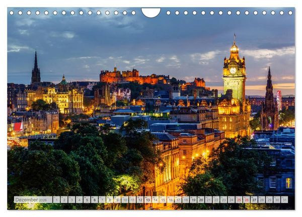 Produktbild: Edinburgh - Impressionen aus der schottischen Hauptstadt (Wandkalender 2026 DIN A4 quer), CALVENDO Monatskalender