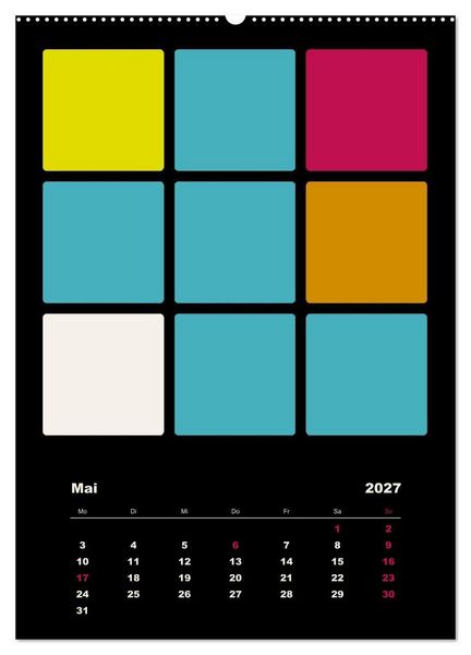 Produktbild: Fotokalender FARBFL&Auml;CHEN (hochwertiger Premium Wandkalender 2027 DIN A2 hoch), Kunstdruck in Hochglanz