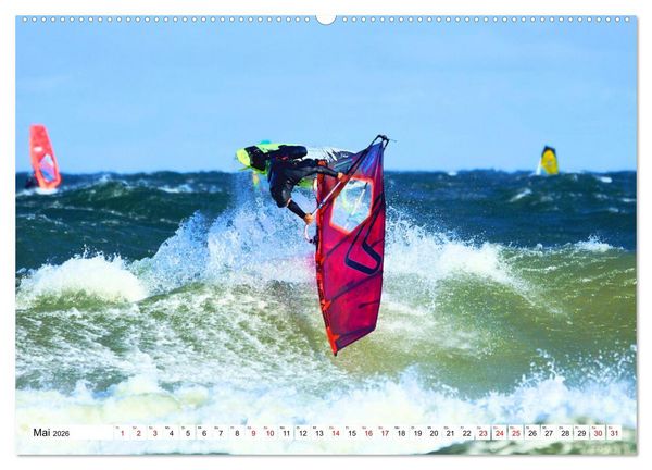 Produktbild: Funsport Windsurfen (hochwertiger Premium Wandkalender 2026 DIN A2 quer), Kunstdruck in Hochglanz