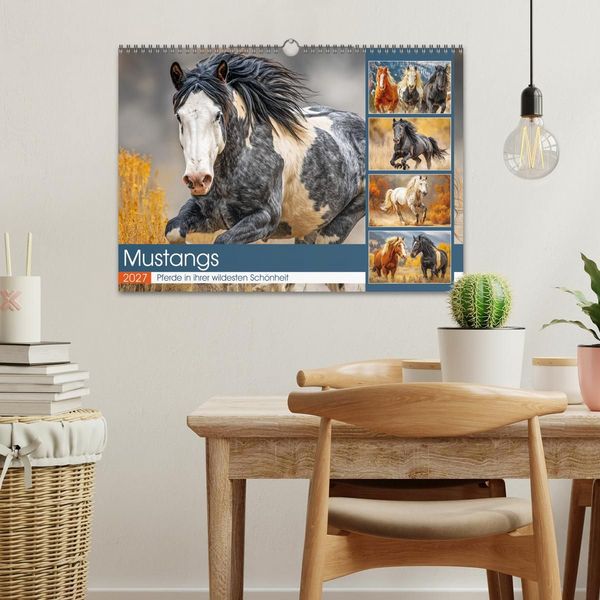 Produktbild: Mustangs. Pferde in ihrer wildesten Sch&ouml;nheit (Wandkalender 2027 DIN A3 quer), CALVENDO Monatskalender