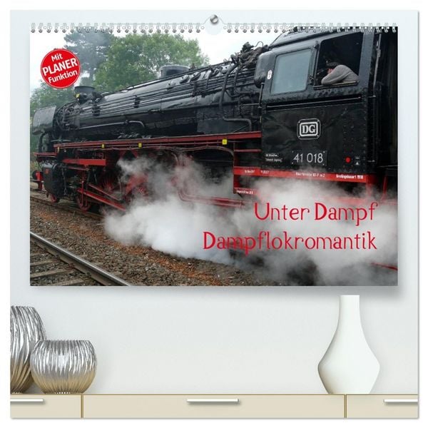 Produktbild: Unter Dampf - Dampflokromantik (hochwertiger Premium Wandkalender 2026 DIN A2 quer), Kunstdruck in Hochglanz