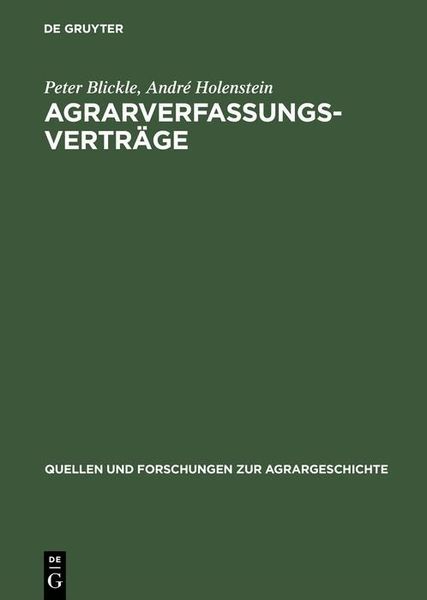 Produktbild: Agrarverfassungsvertr&auml;ge