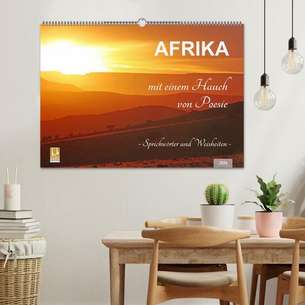 Produktbild: AFRIKA mit einem Hauch von Poesie (Wandkalender 2026 DIN A2 quer), CALVENDO Monatskalender