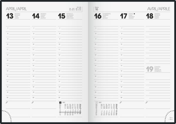 Produktbild: Buchkalender Mod. 796 2027, A5, Kunststoff, gr&uuml;n