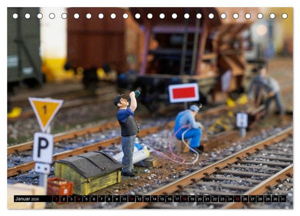Produktbild: Kleine Bahnwelt in Spur 1 (Tischkalender 2026 DIN A5 quer), CALVENDO Monatskalender
