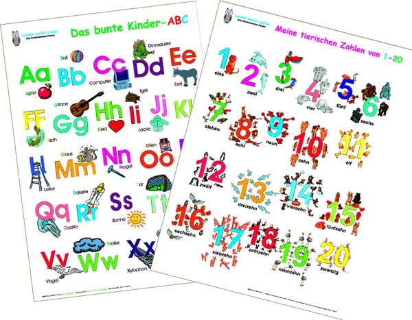 Produktbild: Das bunte Kinder-ABC + Meine tierischen Zahlen von 1-20