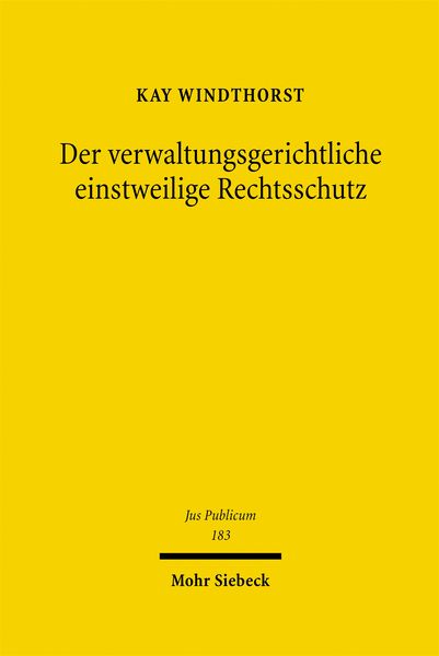 Produktbild: Der verwaltungsgerichtliche einstweilige Rechtsschutz